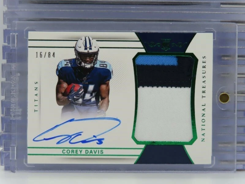 2017 National Treasures Corey Davis Green Rookie Patch Auto Autograph #16/84 D70 - Image 1 of 1