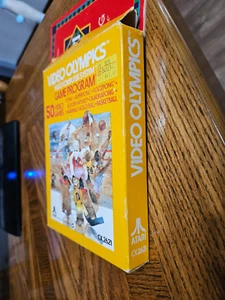 Video Olympics (Atari 2600, 1977)Number Label, Box And Game ( No Manual) Tested - Picture 1 of 9