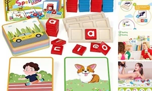 Wooden CVC Word Spelling Games, Preschool Kindergarten Learning Activities, - Picture 1 of 7