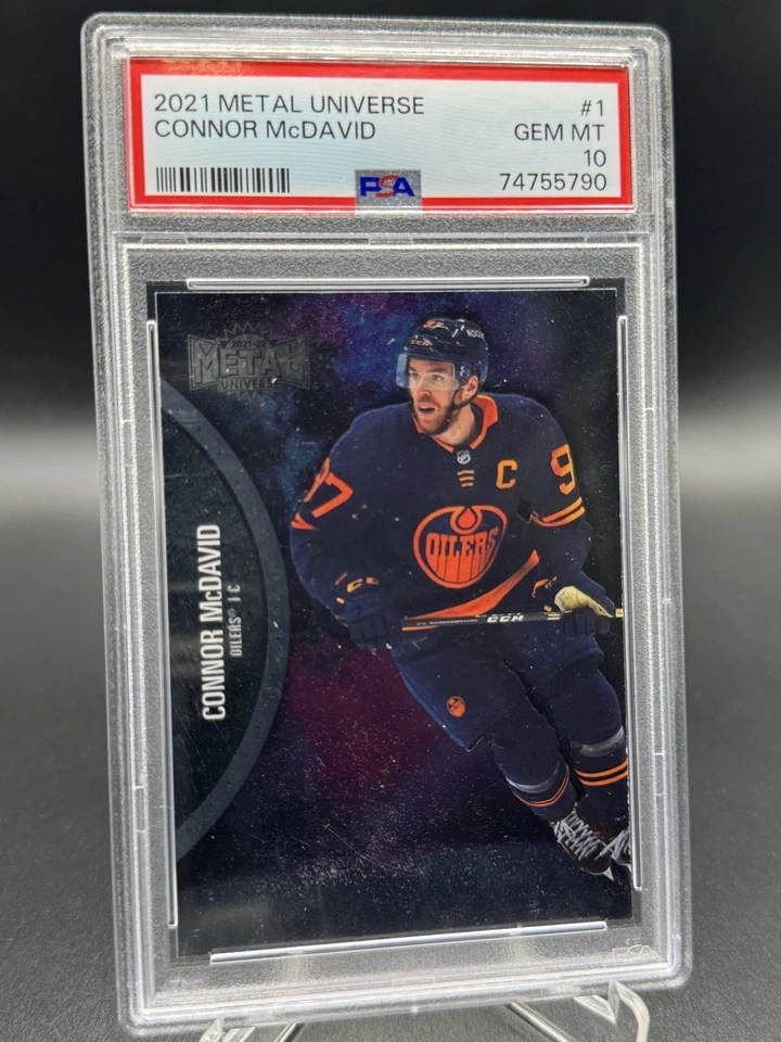 2021-22 Skybox Metal Universe Connor McDavid #1 PSA 10 - Image 1 of 2