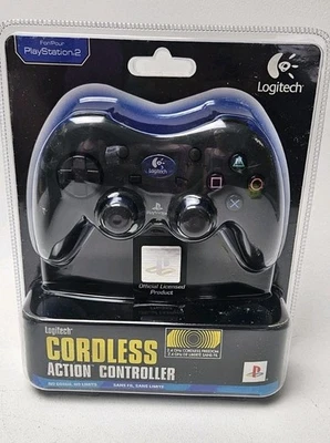 Logitech PS2 Wireless Cordless Action Controller Black Playstation 2 NEW/Sealed - Image 1 of 4