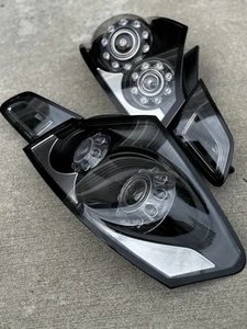 Infiniti G37 V36 G35 Q40 06-14 4dr Sedan Clear Tail Lights Black Housings - Picture 1 of 5