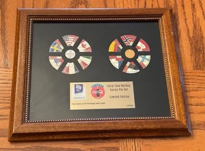 COCA COLA HOCKEY SERIES PIN SET Winter Olympics 1994 LIMITED EDITION FRAMED LE - Picture 1 of 3