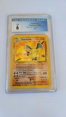 CGC 6 Charizard 1999 Base Set 4/102 Holo Pokemon Card  - Image 1 of 2