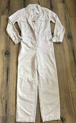 NUEVO Mono Rails Dixon Talla Pequeña Marfil Crema Mono Bolsillos Abotonados Foto 1 de 4