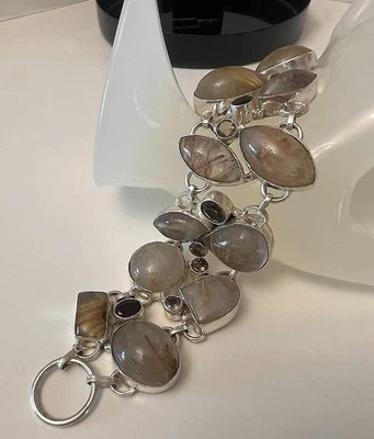 Bracciale in argento 925 sterling stile anni 2000 - Immagine 1 di 4