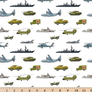 Letters From Home Transport White Patriotic C15612  Sale Quilt Fabric by Half Yd - Picture 1 of 3