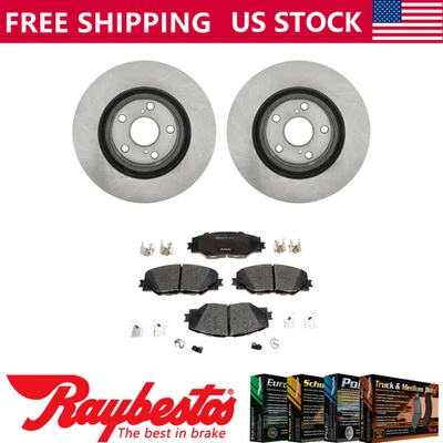 Передние тормозные диски + керамические тормозные колодки и оборудование для Toyota RAV4 2009-2012 годов выпуска - Изображение 1 из 4