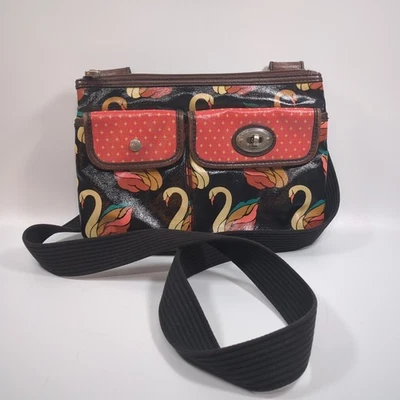 Fossil钥匙包天鹅外套帆布斜挎包 — 第 1/4 张图片