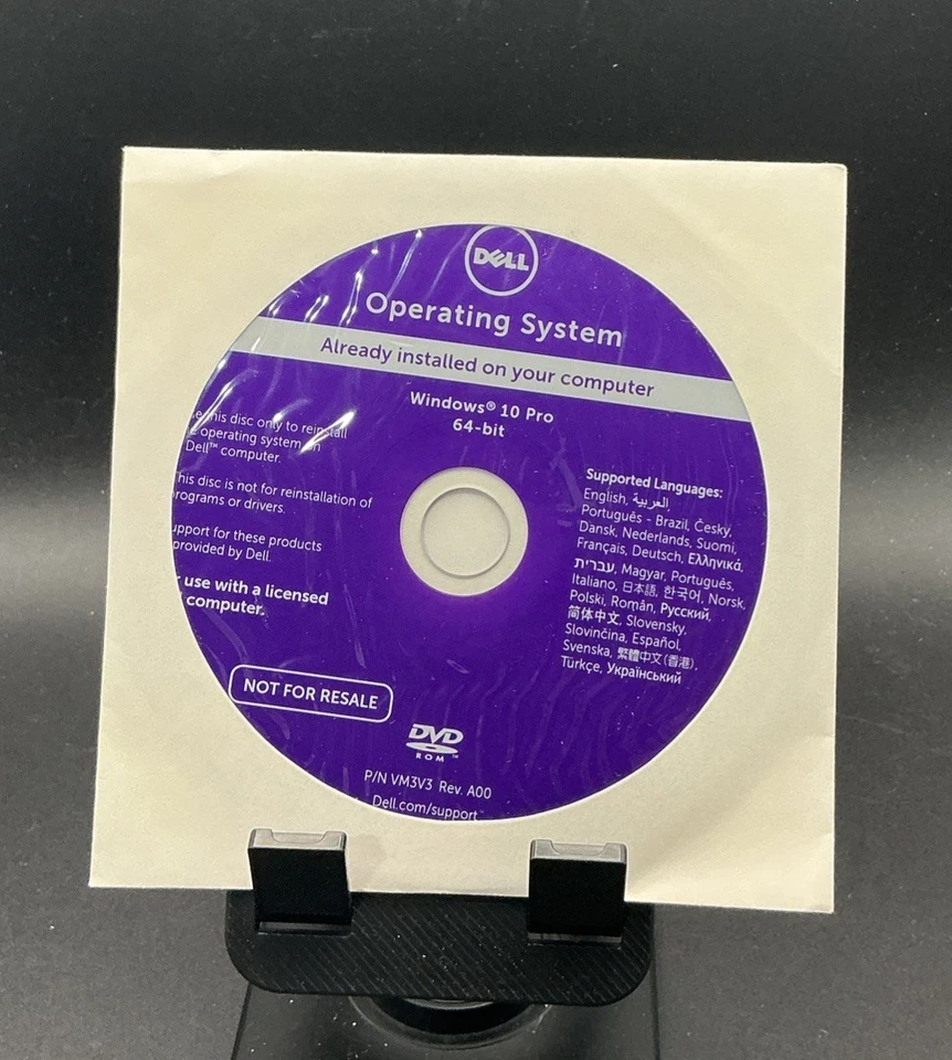 Disco de reinstalación Dell Windows 10 Pro 64 bits DVD SELLADO Foto 1 de 1