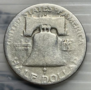 1951-S Franklin Half Dollar Original Lowball Pocket Piece - Bild 1 von 4