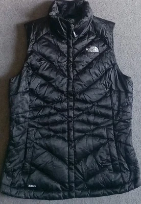 The North Face 550 Vest Women's S Black Fill Goose Down Quilted Puffer - Image 1 of 4