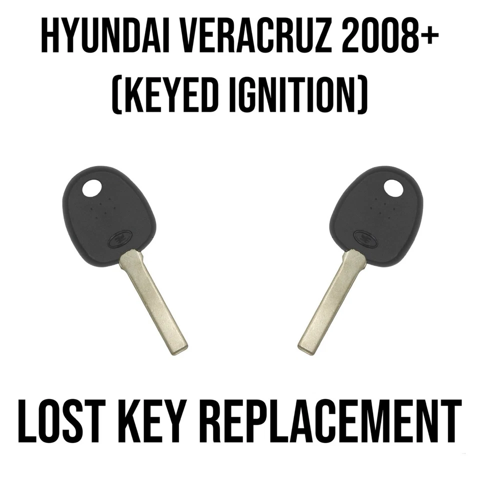 Hyundai Veracruz 2008-2025 Lost Key Replacement - All Keys Lost 2 Cut Keys - Image 1 of 1