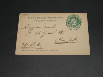 Tarjeta postal México 1907 a Estados Unidos borde superior tonificado *23113 Foto 1 de 2