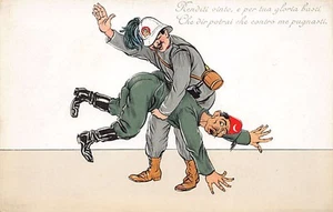 Libyen - Italienisch-Türkischer Krieg - Italienische Bersaglieri verprügeln einen türkischen Soldaten - Kneipe - Bild 1 von 2