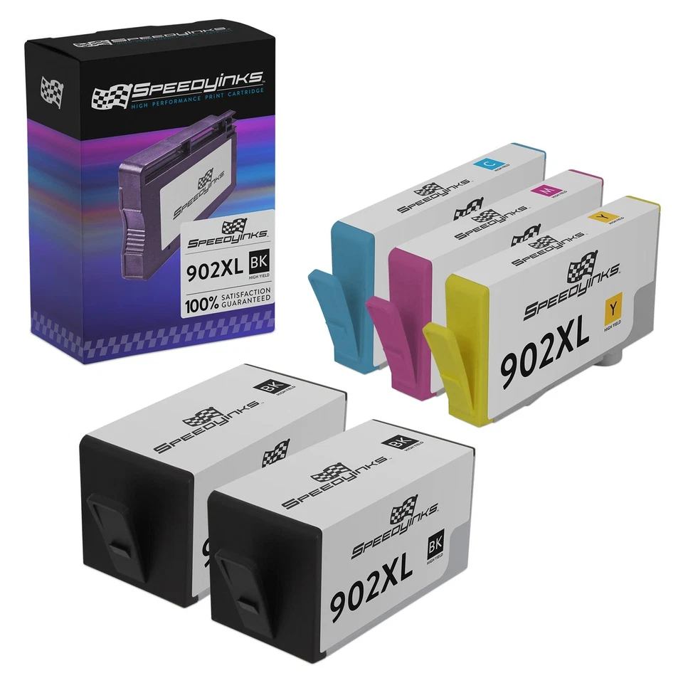 5Pk Compatible Ink Cartridge Set for HP 902XL OfficeJet 6950 6951 6954 5958 6962 - Image 1 of 4