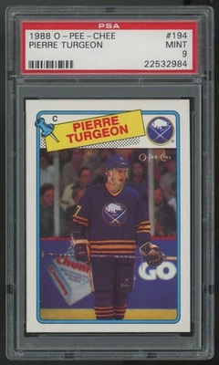 1988-89 O-Pee-Chee Pierre Turgeon RC #194 PSA 9 - Image 1 of 2