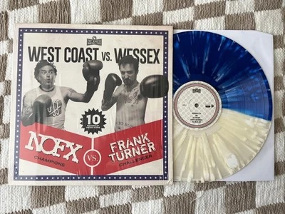 NOFX vs Frank Turner West Coast vs. Wessex Color Vinyl Blue/Clear/White Splatter — 第 1/4 张图片