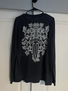 Size Large | Vintage Chrome Hearts Men’s Grey Dagger Long Sleeve T Shirt - Picture 1 of 8