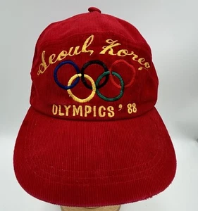 Vintage 1988 Seoul Korea Olympics Red Snapback Hat Read - Picture 1 of 7
