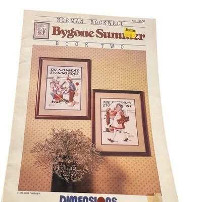 Dimensions Cross Stitch Leaflet #102 Norman Rockwell Bygone Summer Book 2 1985 - Image 1 of 4
