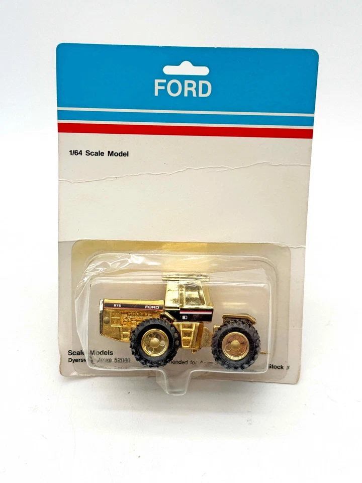 1/64 Ford 876 4Wd Tractor With Duals, Dealer Meeting Gold Plated - Image 1 of 1