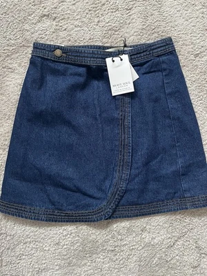 Falda envolvente de mezclilla Brave Soul nueva con etiquetas talla UK 10 Foto 1 de 4