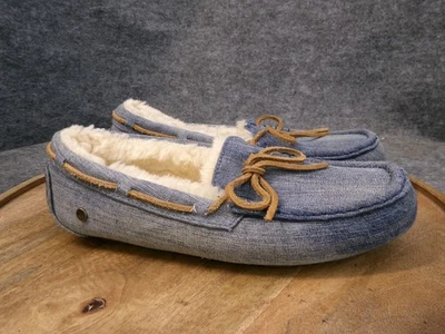 Ugg Australia Dakota Mocasín Mujer Talla 9 EE. UU. Denim Azul Zapatillas Forradas de Piel Foto 1 de 4