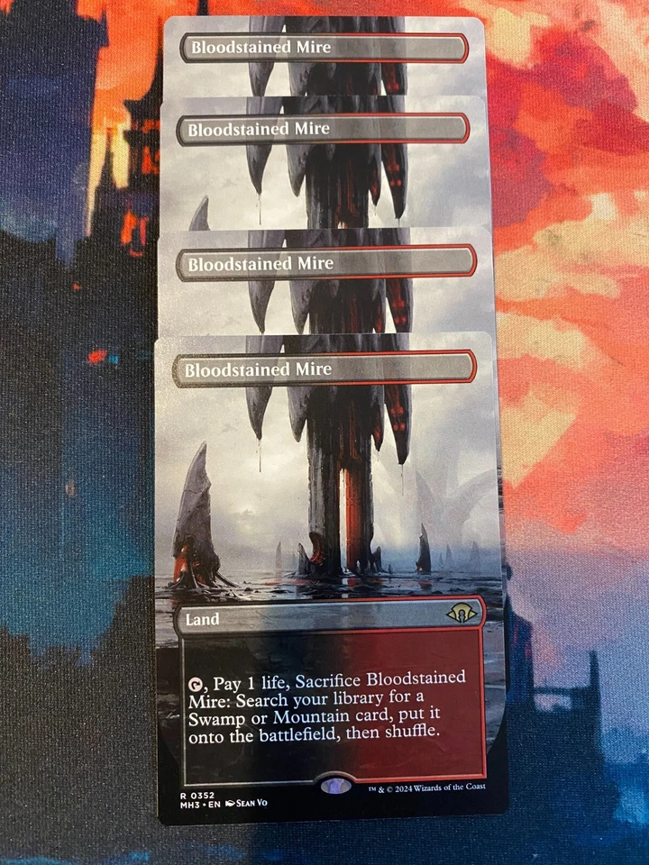 MTG Modern Horizons 3 Bloodstained Mire Borderless x 4 - Image 1 of 1