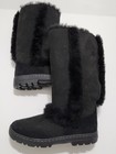 UGG Sundance Short II Womens Revival Black Suede Fur Snow Boots 7 NEW