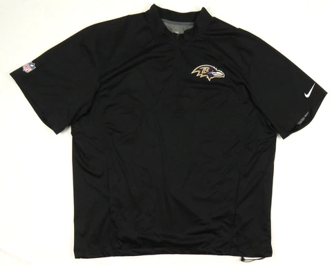 NWOT Baltimore Ravens Nike On Field NFL Football 1/2 Zip Short Sleeve Pullover Cover