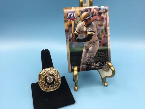 Roberto Clemente Pittsburgh Pirates 1971 Commemorative World Series Ring & Card Cover