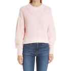 La Ligne Womens Normandy Sweater Large Pale Pink Cotton Crew Neck Pullover NWT