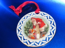 Lenox 1989 Santa'S Visit Ornament from Santa'S Portraits Series w/o box(1Zeu)