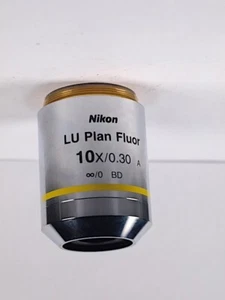 Nikon LU Plan Fluor 10x BD M32 ∞ Obiettivo microscopio industriale serie L & LV - Foto 1 di 5