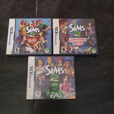 Nintendo DS Video Game The Sims 2 w/ Sims 2 Pets & Sims 2 Apartment Pets Lot