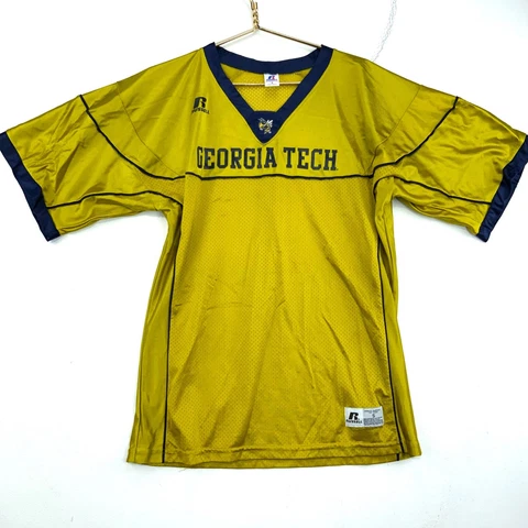 Georgia Tech Yellow Jackets Russell Athletic Football Jersey Small Yellow Ncaa Cover