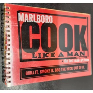 2004 Marlboro Cook Like A Man Spiral-Bound BBQ Cookbook - Picture 1 of 9
