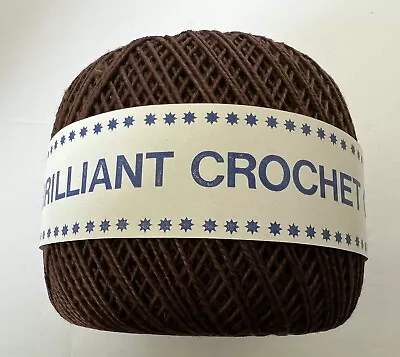 One DMC Brilliant Crochet Cotton Yarn #8722 Brown  New - Image 1 of 4