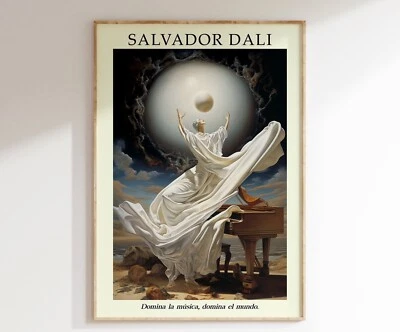 Arte de pared Dalí, impresión de Salvador Dalí, póster de piano, arte surrealista, Salvador Dalí Foto 1 de 4