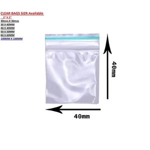 100x GRIP SEAL BAGS Small Clear Resealable Polythene Plastic Zip Lock Bag Baggie - Picture 1 of 2