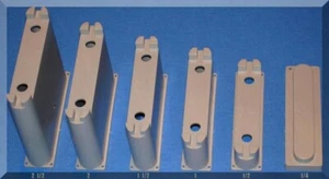 ATLAS HO 1/87 SCALE SLOT CAR TRACK GREY PIERS - 6 SIZES 2.5 2.0 1.5 1.0 1/2 1/4 - Picture 1 of 1
