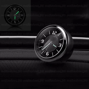 1pc Black Mini Car Clock Refit Luminous Electronic Quartz Ornament Accessories - Bild 1 von 13
