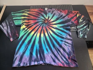Sundog Tie Dye Long Sleeve T-SHIRT Men’s XL Rainbow Swirl Embroidered - Picture 1 of 8