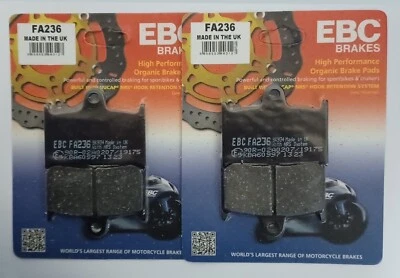 Pastillas de freno delanteras EBC Organic (2 juegos) para TRIUMPH DAYTONA 955i (1998 a 2006) Foto 1 de 4