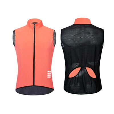 Chaleco de Ciclismo WOSAWE Para Hombres Reflectante Ciclismo Bicicleta Chaleco Malla Trasera Transpirable Foto 1 de 4