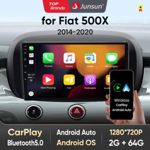Autoradio 64GB Android 13 per Fiat 500X 2014-2020 Carplay GPS NAVIGATORE SATELLITARE Stereo BT - Foto 1 di 18