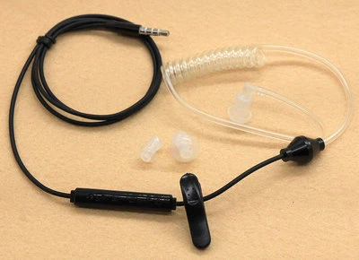 Auricular tubo acústico estilo FBI reducción de ruido para iPhone SAMSUNG HTC 3,5 MM micrófono Foto 1 de 4