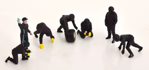 1:43 American Diorama Figuras Pit Crew Set 3 7 Figuras - Imagen 1 de 3