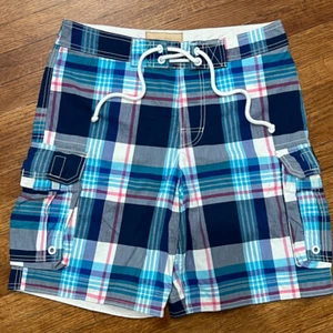 De Colección Hollister Cargo Tugger Pantalones Cortos Hombres Pequeños 30 Cuadros Forrados Bañador Y2K NUEVO - Imagen 1 de 17